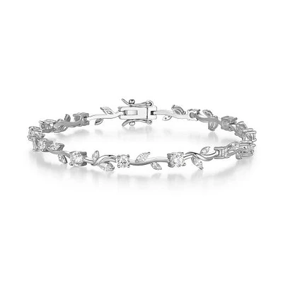 Reign Marquise & Round Cubic Zirconia Flower Tennis Bracelet