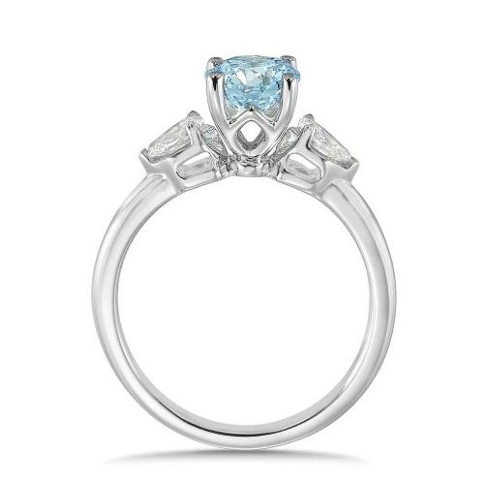 New Brilliance Lab Grown 1.30CTW & White Diamond Ring in 14K White Gold