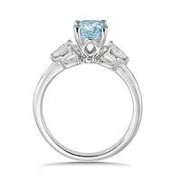 New Brilliance Lab Grown 1.30CTW & White Diamond Ring in 14K White Gold