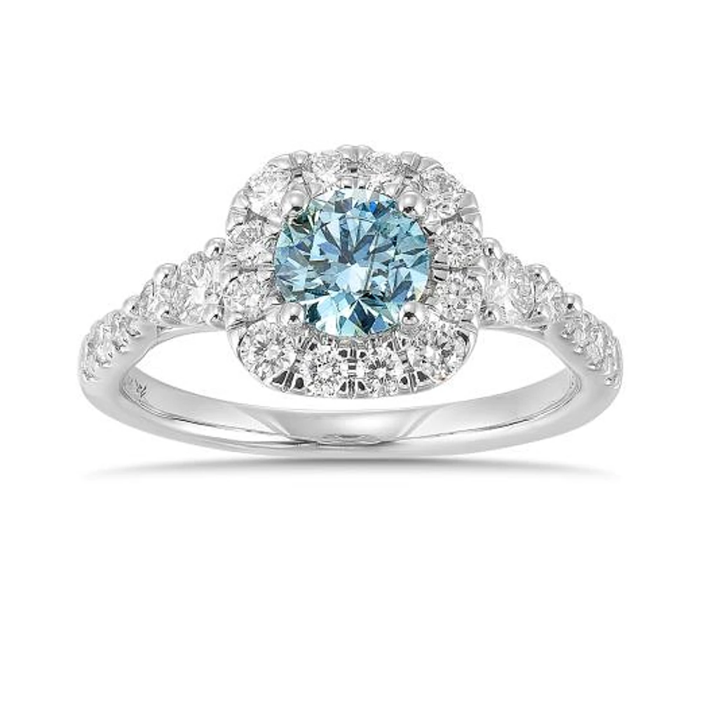 New Brilliance Lab Grown 1.46CTW & White Diamond Ring in 14K White Gold