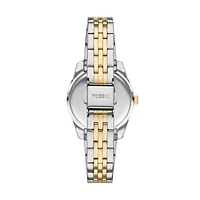 Fossil Women's Scarlette 3-Hand Date Two-Tone Stainless Steel Watch