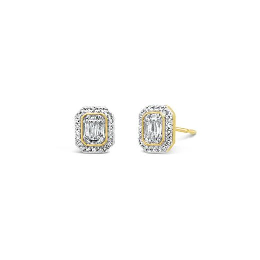 0.20CTW Diamond Fashion Stud Earrings in 10K Yellow Gold