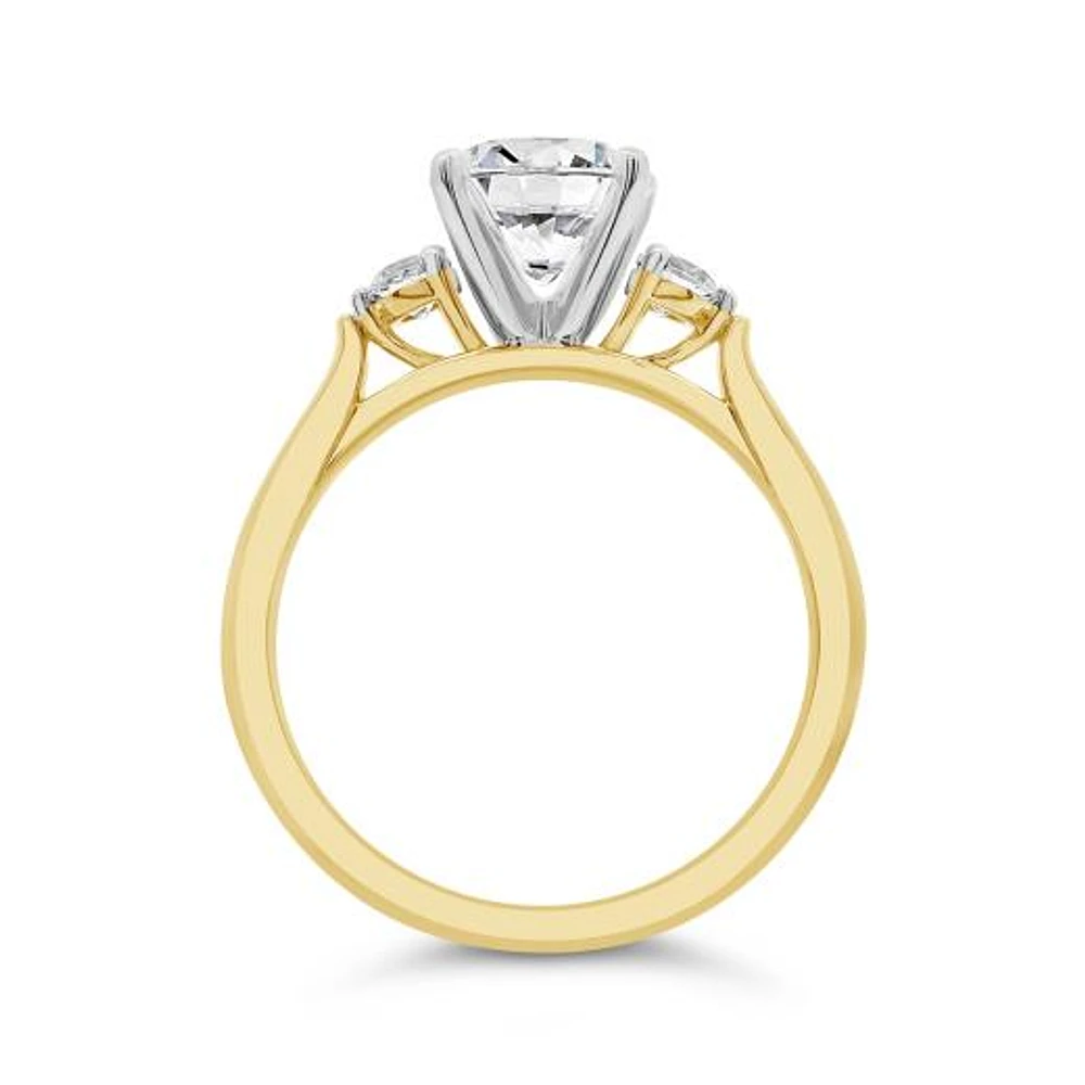 New Brilliance Lab Grown 1.70CTW Diamond Bridal Ring in 14K Yellow Gold