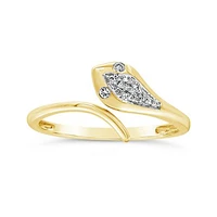 Diamond Fashion Snake Ring in 10K Yellow Gold