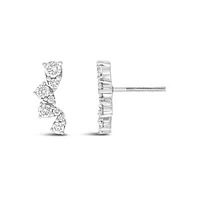 New Brilliance Lab Grown 0.70CTW Diamond Earrings in 10K White Gold