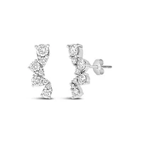 New Brilliance Lab Grown 0.70CTW Diamond Earrings in 10K White Gold