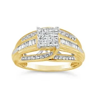 10K Yellow Gold 0.50CTW Diamond Fashion Ring