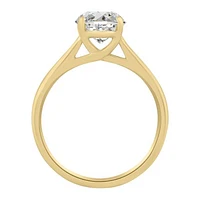 New Brilliance Lab Grown 2.00CT Diamond Oval Solitaire Ring in 14K Yellow Gold