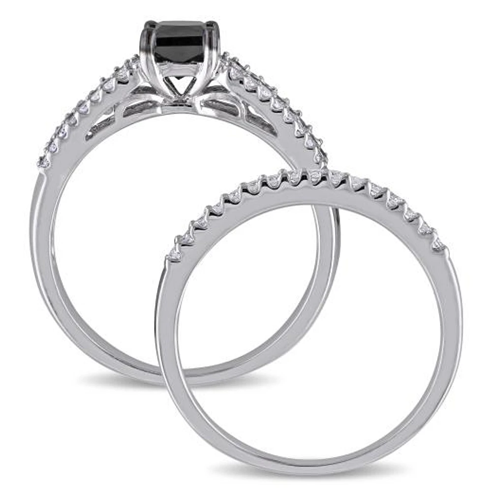 JULIANNA B 0.98CTW Diamond Bridal Set in Sterling Silver