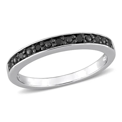 Julianna B 0.12CTW Black Diamond Band in Sterling Silver