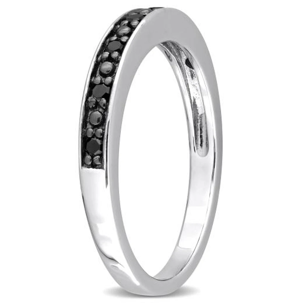 JULIANNA B 0.12CTW Black Diamond Band in Sterling Silver