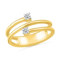 Diamond Fashion Ring in 10K Yellow Gold