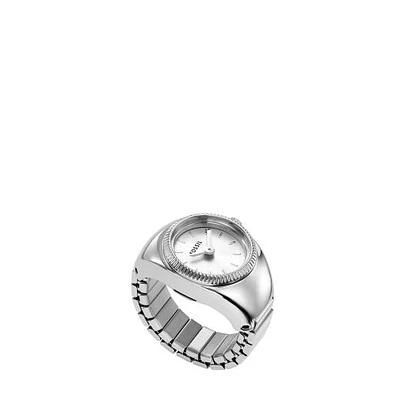 Fossil Women's Silver Two-Hand Watch Ring