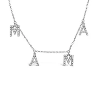 Diamond Mama Necklace in Sterling Silver