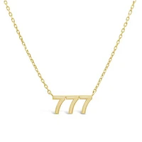 10K Yellow Gold "777" 17" Necklace