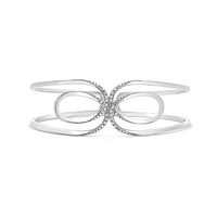 0.10CTW Diamond Cuff Bracelet in Sterling Silver