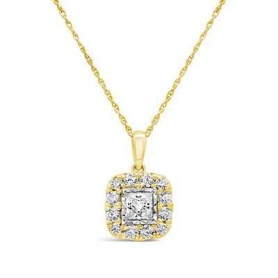 New Brilliance Lab Grown 1.00CTW Diamond Pendant in 10K Yellow Gold