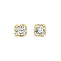 New Brilliance Lab Grown 1.00CTW Diamond Earrings in 10K Yellow Gold