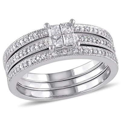 Julianna B 0.37CTW Diamond Bridal Set in 10K White Gold