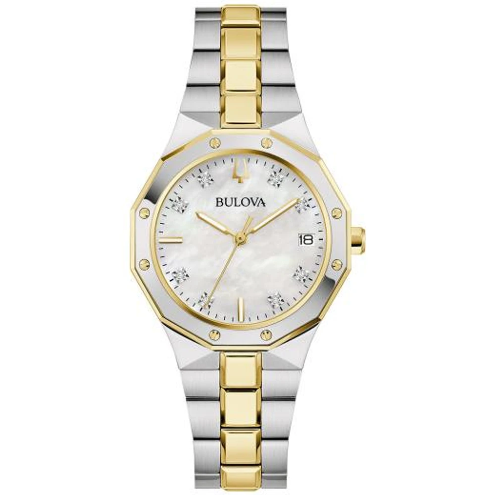 Bulova Ladies' Two-Tone Crystal Prestige Classic Watch