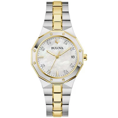 Bulova Ladies' Two-Tone Crystal Prestige Classic Watch
