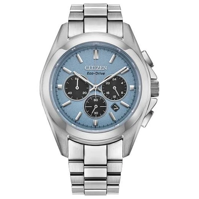 Citizen Men's Silver-Tone Light Blue Sport Luxury Watch