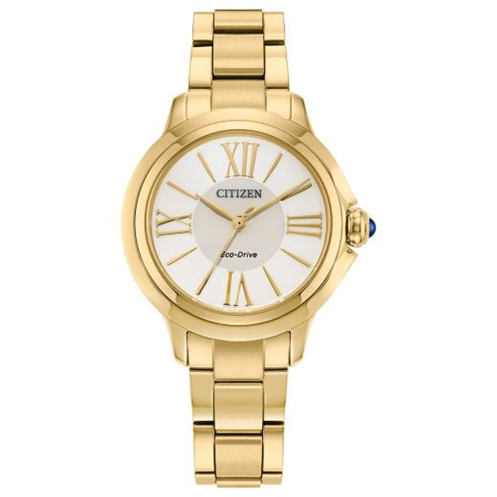 Citizen Ladies' Gold-Tone White Ceci Citizen L Watch