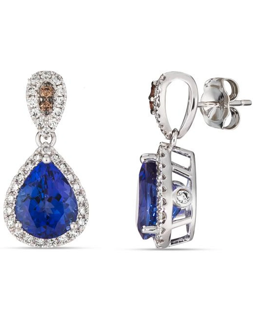 Le Vian 14K White Gold Blue Tanzanite Diamonds Earrings