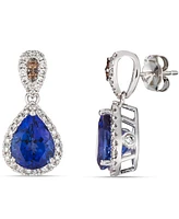 Le Vian 14K White Gold Blue Tanzanite Diamonds Earrings