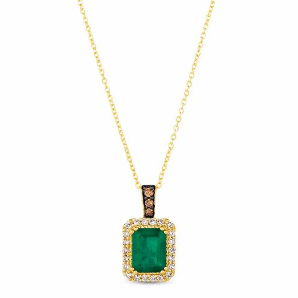 Le Vian 14K Yellow Gold Costa Smeralda Emeralds Diamonds Pendant