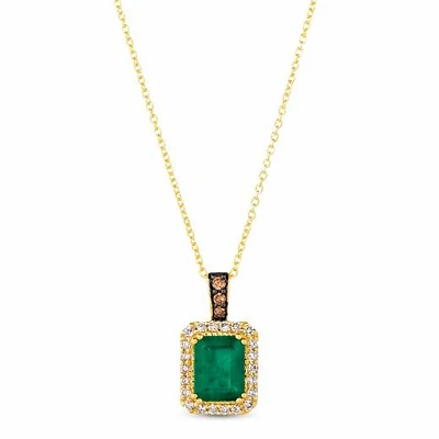 Le Vian 14K Yellow Gold Costa Smeralda Emeralds Diamonds Pendant