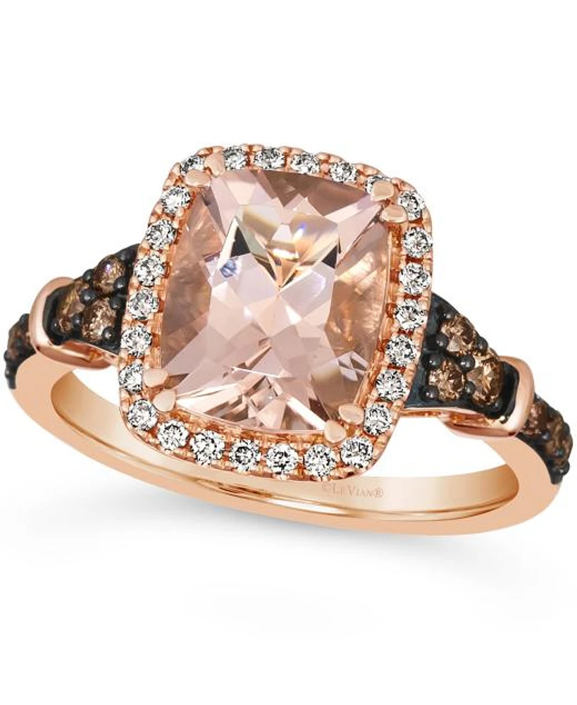 Le Vian 14K Rose Gold Peach Morganite Diamonds Ring