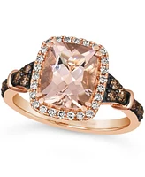 Le Vian 14K Rose Gold Peach Morganite Diamonds Ring