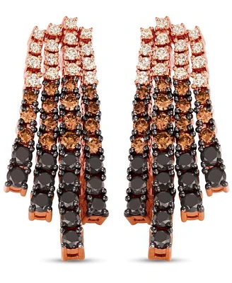 Le Vian 14K Rose Gold Brown & Black & Nude Diamonds Earrings