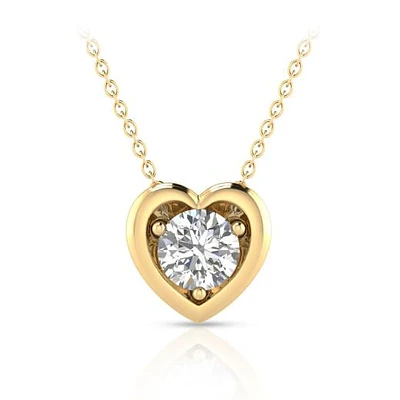 Above Love Lab Grown 0.55CT Diamond Necklace in 14K Yellow Gold