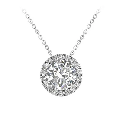 Above Love Lab Grown 0.93CTW Diamond Pendant in 14K White Gold