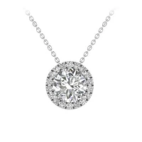 Above Love Lab Grown 0.93CTW Diamond Pendant in 14K White Gold