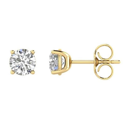Above Love Lab Grown 1.60CTW Diamond Stud Earrings in 14K Yellow Gold