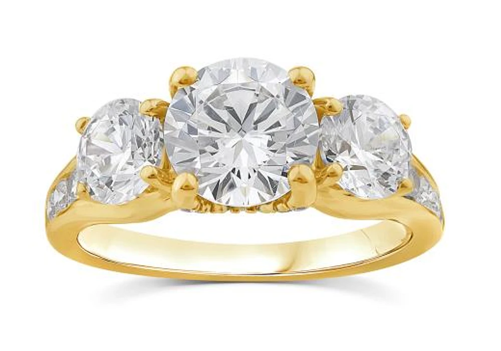 Above Love Lab Grown 3.15CTW Diamond Bridal Ring in 18K Yellow Gold