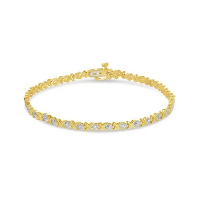Yellow Gold 0.085CTW Diamond Bracelet