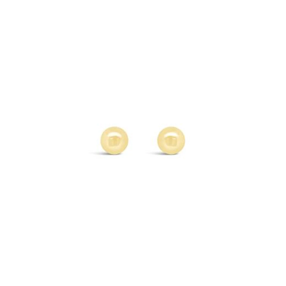 10K Yellow Gold 4mm Ball Earrings