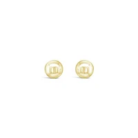 10K Yellow Gold 6mm Ball Earrings