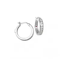 Elle Cubic Zirconia Hoop 20mm Earrings