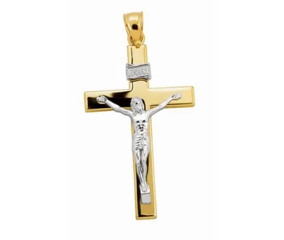 10K Two-Tone Crucifix