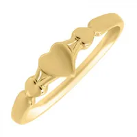 Children's 10K Yellow Gold Baby Heart Signet Size 1 Ring