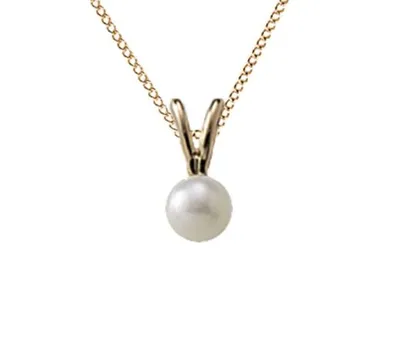 Children's 10K Yellow Gold 13" 4mm Pearl