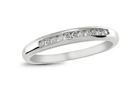 Infinity White Gold Channel Set Diamond Anniversary Ring