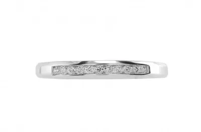 Infinity White Gold Channel Set 0.15CTW Diamond Anniversary Ring