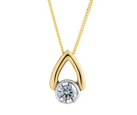 Glacier Fire Canadian Diamond 0.40CTW Yellow Gold Pendant