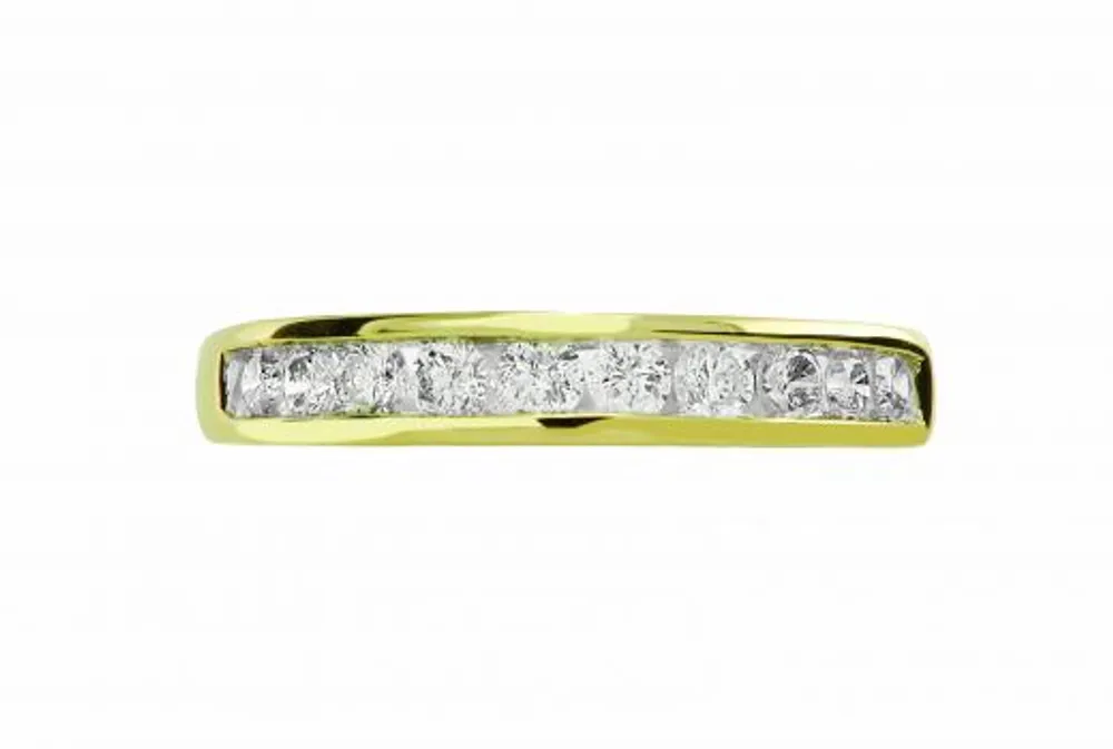 Infinity Gold Channel Set 0.50CTW Diamond Anniversary Ring